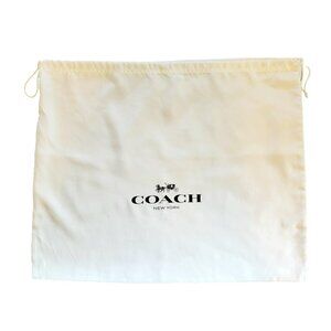 Coach Large Dust Bag for Handbag Storage Large White Center Logo New